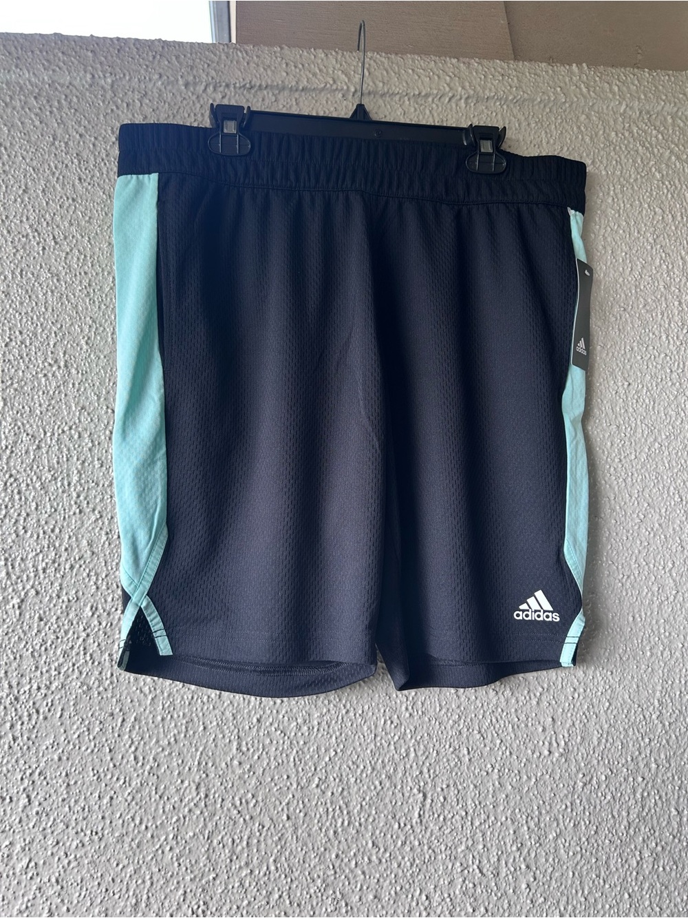 Adidas Mesh Basketball Training Shorts Black Mint ADVR0829 Mens XL NWT